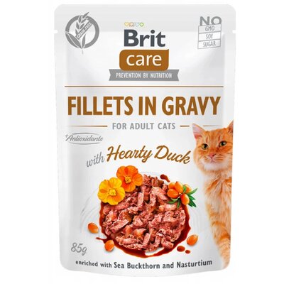 Brit Care Cat Fillets in gravy kaczka 85 g filety kaczki w sosie