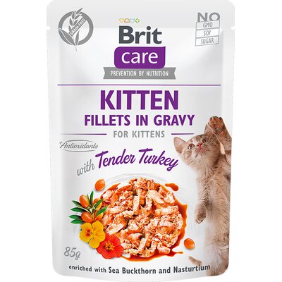 Brit Care Cat Fillets in gravy with tender turkey 85 g filety indyka w sosie