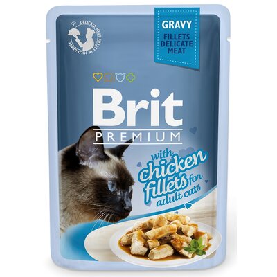 Brit Premium Kot Premium with Chicken Fillets for Adult Cats GRAVY 85g