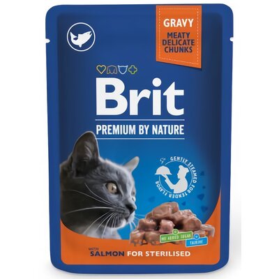 Brit Premium Mokra Karma Dla Dorosłych Kotów Sterylizowanych Z Łososiem 100 g