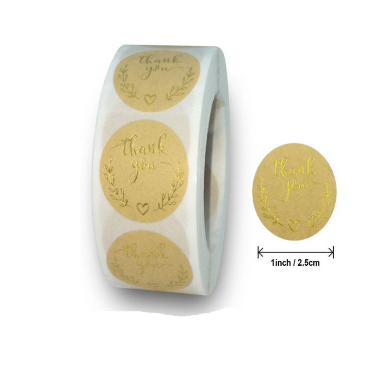 Naklejki Ozdobne Okrągłe Thank You 100 Szt.