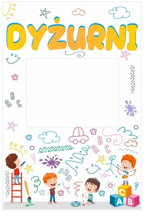 Tabliczka PCV Dyżurni 30x45cm