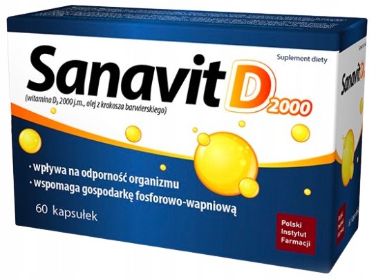 POLSKI INSTYTUT FARMACJI Vitsana D 2000 60 tabletek Długi termin ważności! 3510861