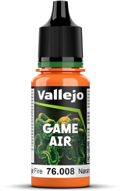 Vallejo 76008 Orange Fire Game Air 18ml