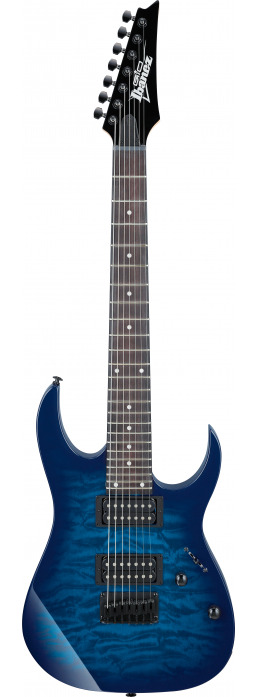 Ibanez GRG 7221 QA TBB Transparent Blue Burst gitara elektryczna siedmiostrunowa