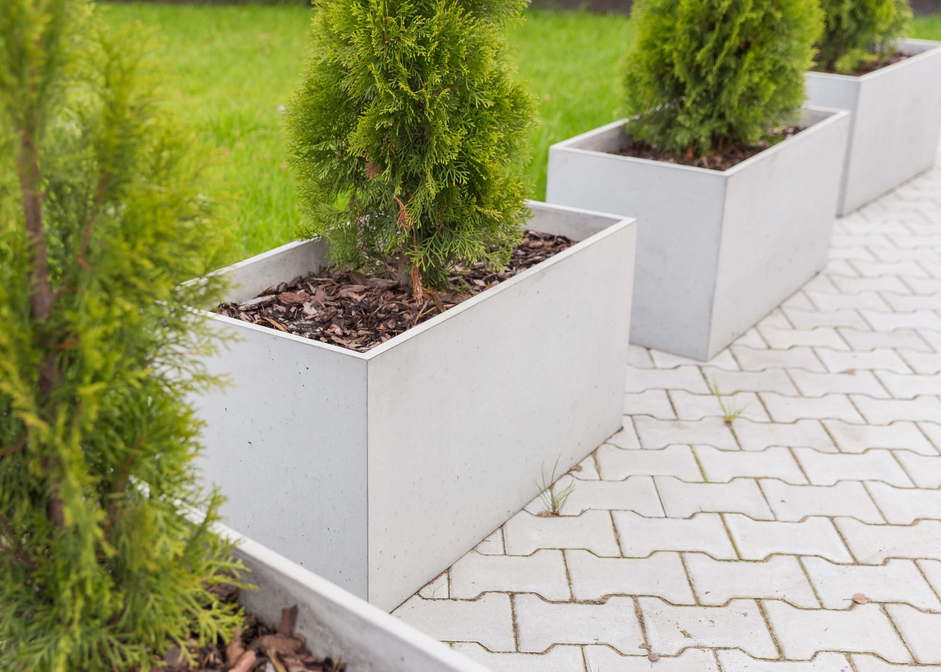 90x45x45 cm CT - Donica betonowa (szara)