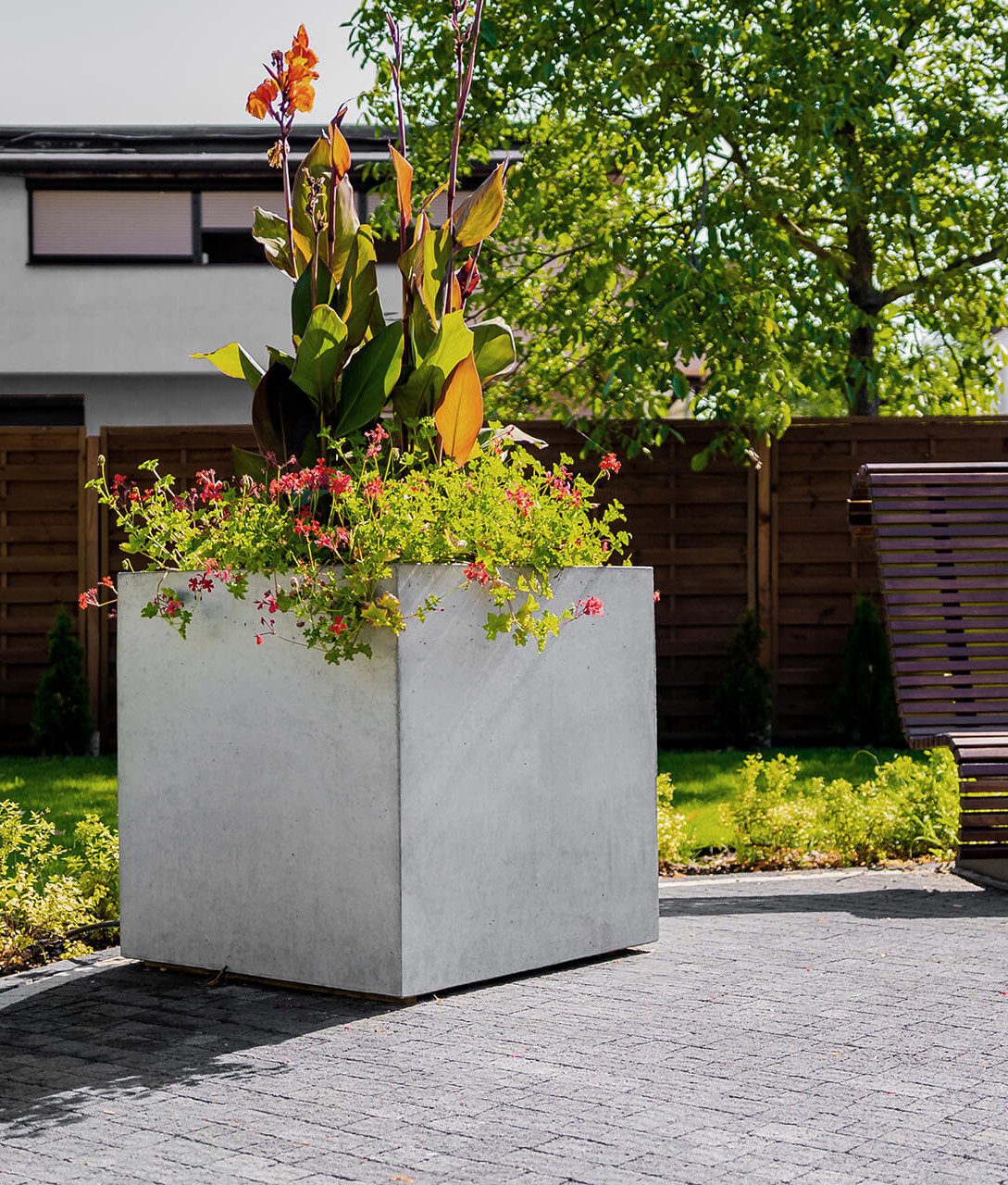 75x75x75 cm CT - Donica betonowa (antracytowa)