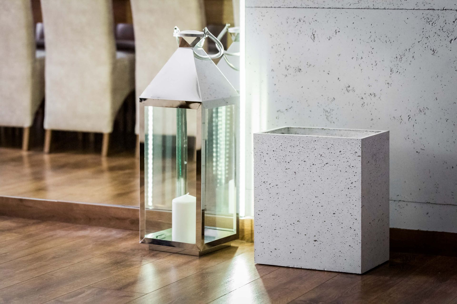 31x25x30 cm CT - Donica betonowa (biała)