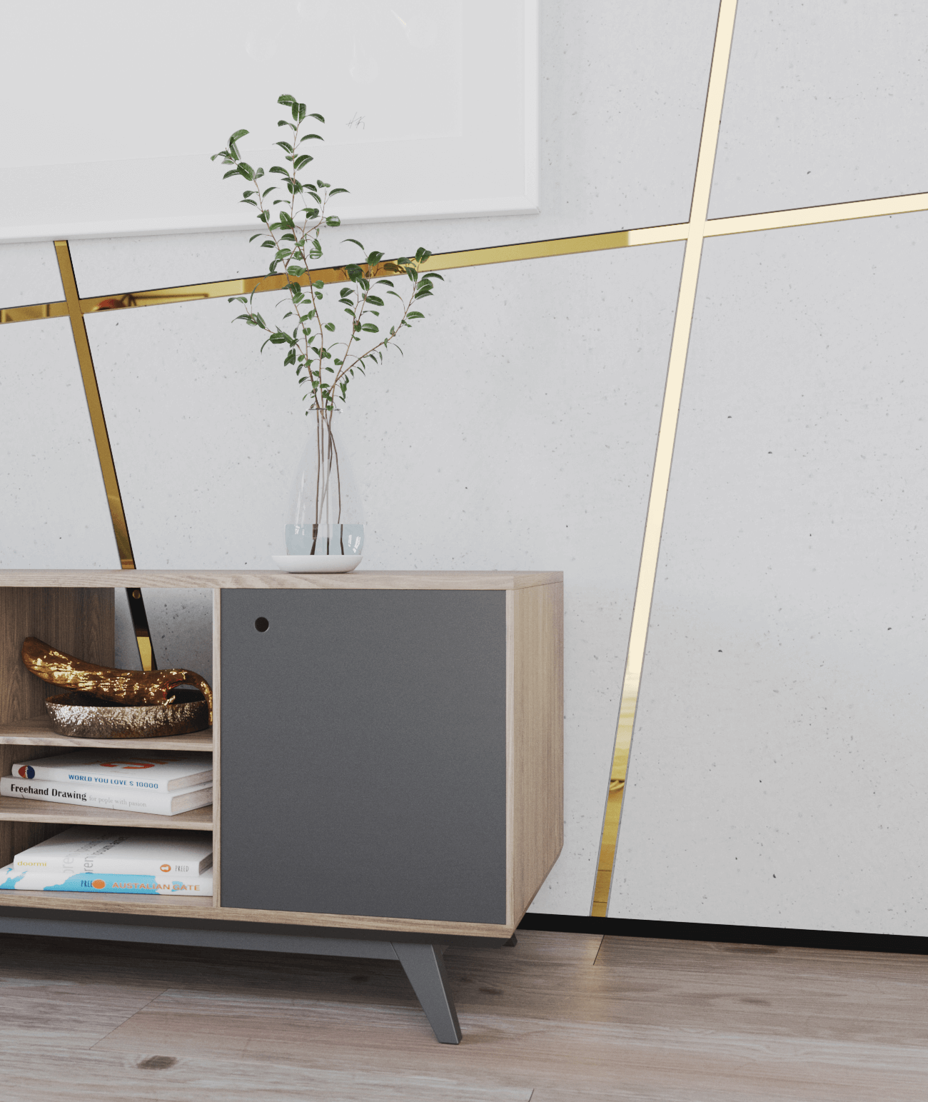 270x2x0,9 cm SM - (złoty połysk) - stalowa listwa dekoracyjna C [GTU_08]