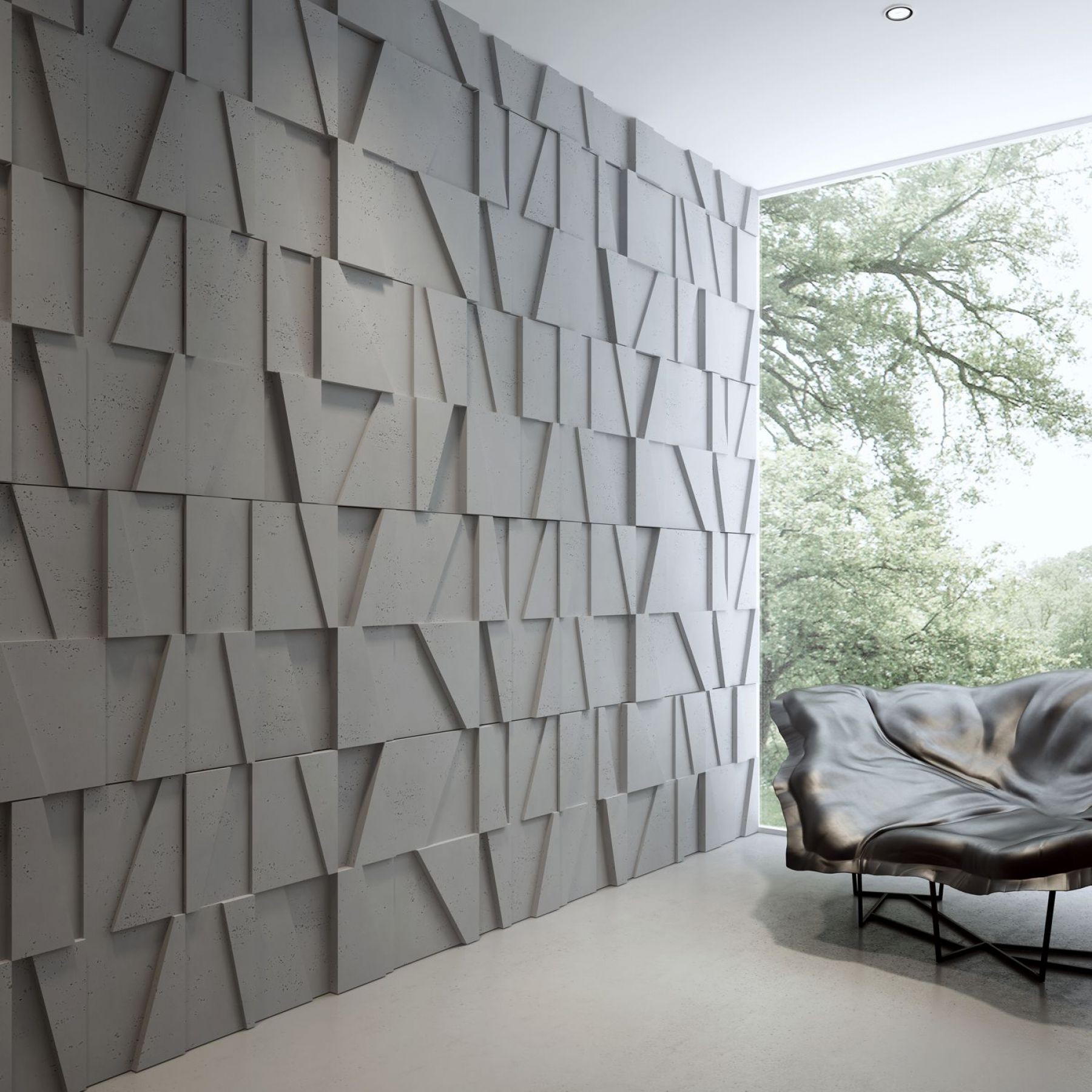 120x60 cm VT - PB09 (S96 szary ciemny) MOZAIKA - panel dekor 3D beton architektoniczny