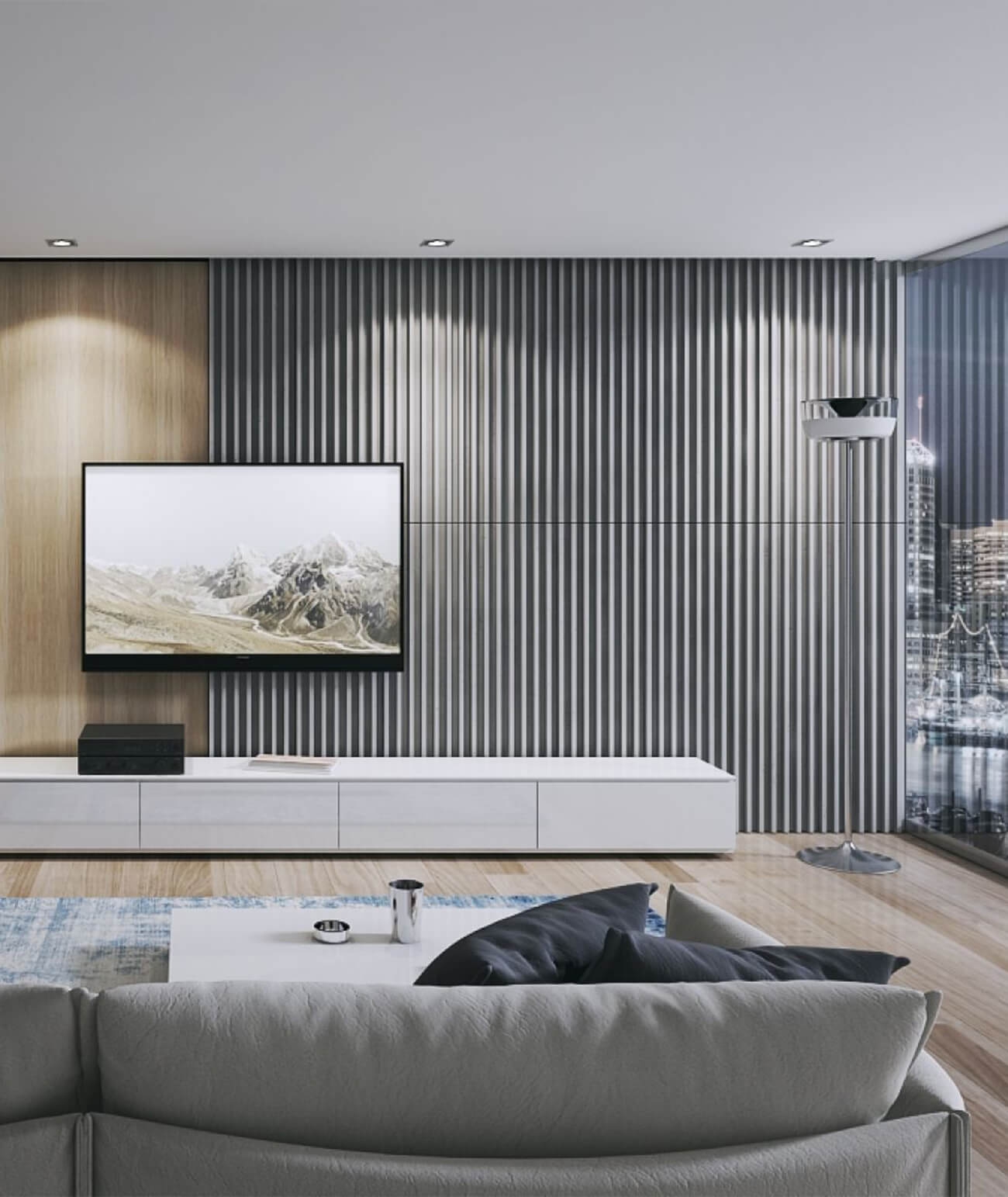 135x48,9 cm VT - PB39 (B15 czarny) LAMEL - Panel dekor 3D beton architektoniczny