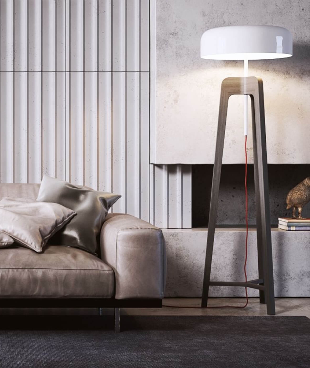 135x51,2 cm VT - PB40 (S96 ciemny szary) LAMEL - Panel dekor 3D beton architektoniczny