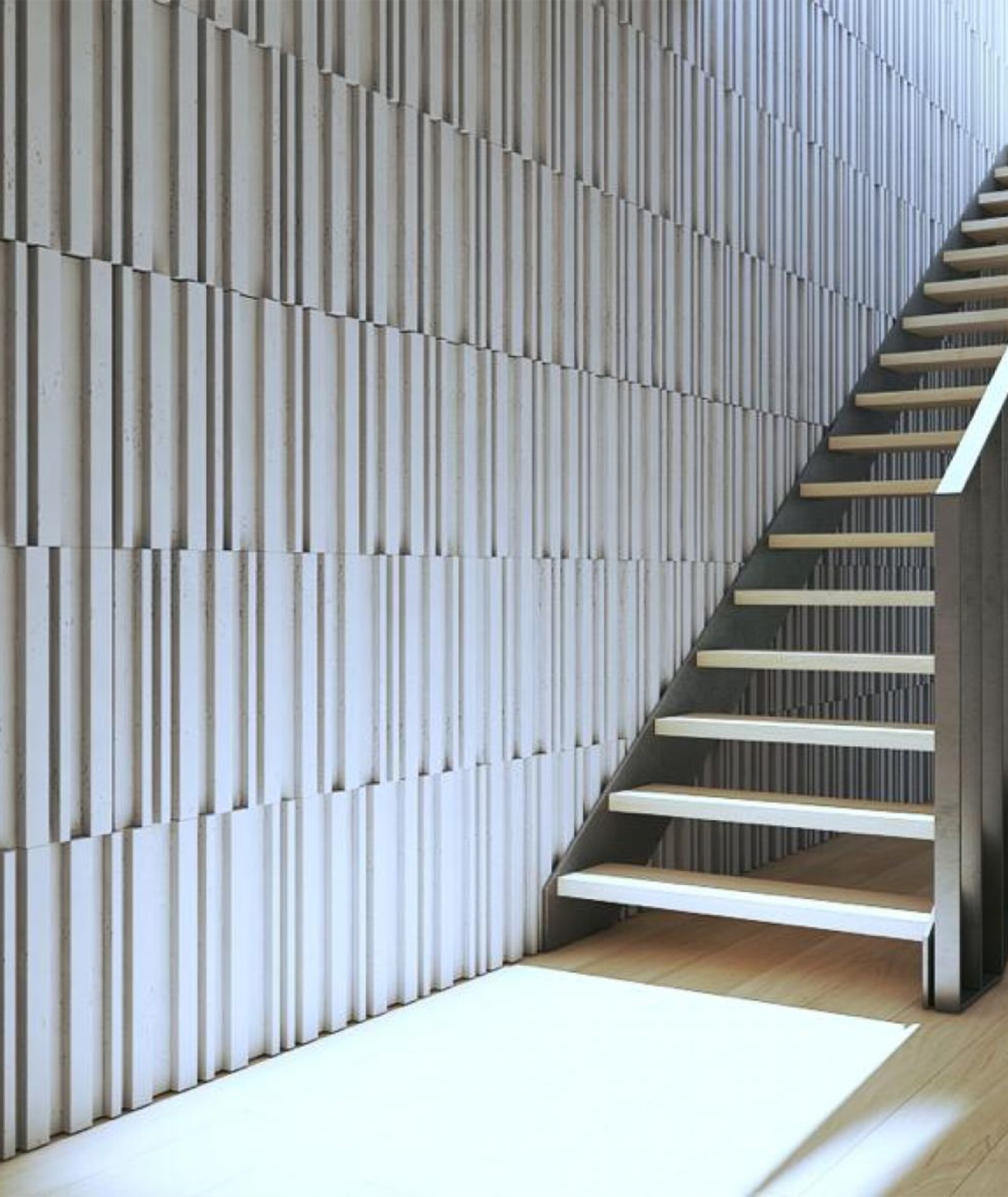 135x60 cm VT - PB42 (B0 biały złamany) LAMEL - Panel dekor 3D beton architektoniczny