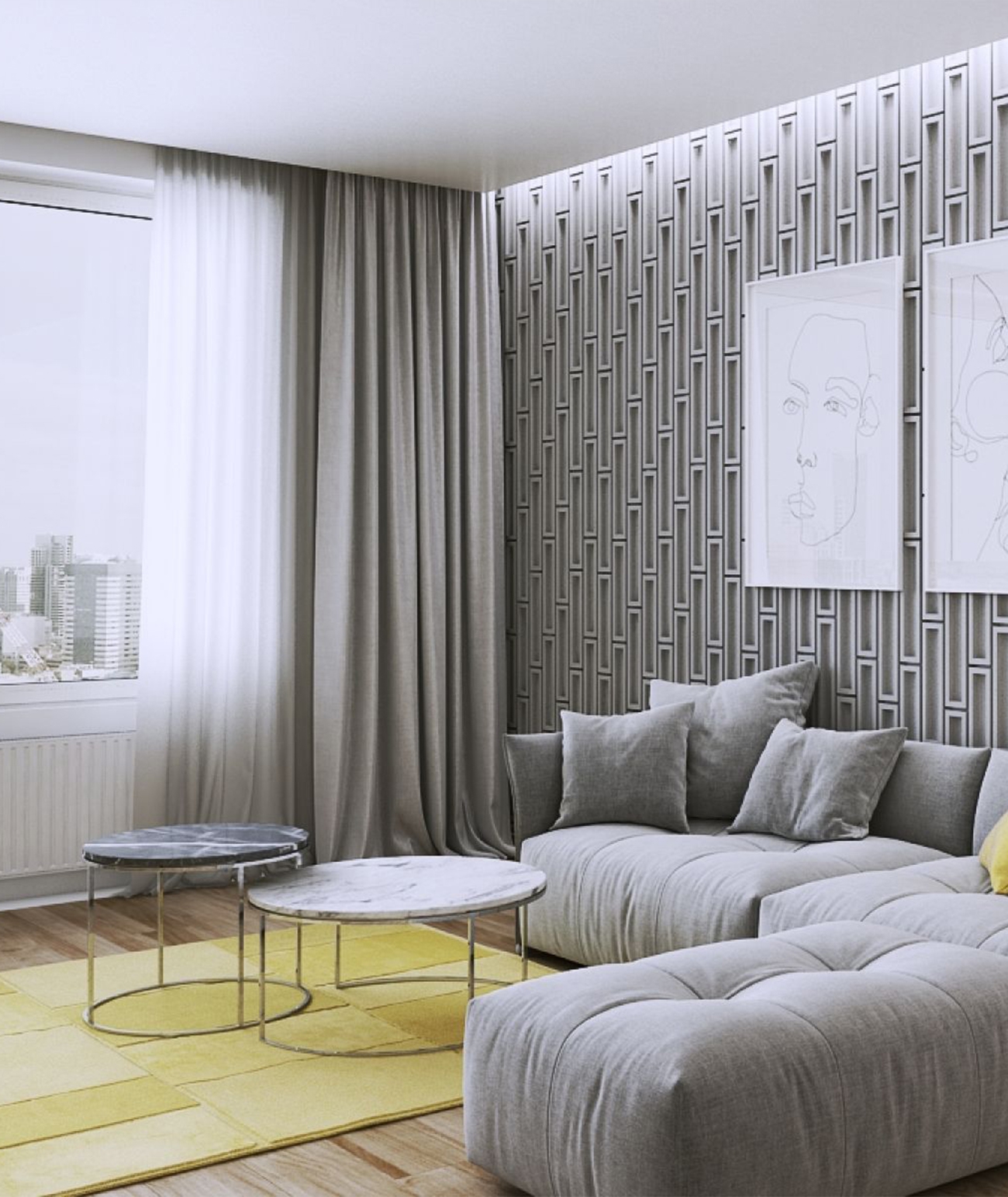 105,3x41,4 cm VT - PB52 (B0 biały złamany) CEGIEŁKA - Panel dekor 3D beton architektoniczny