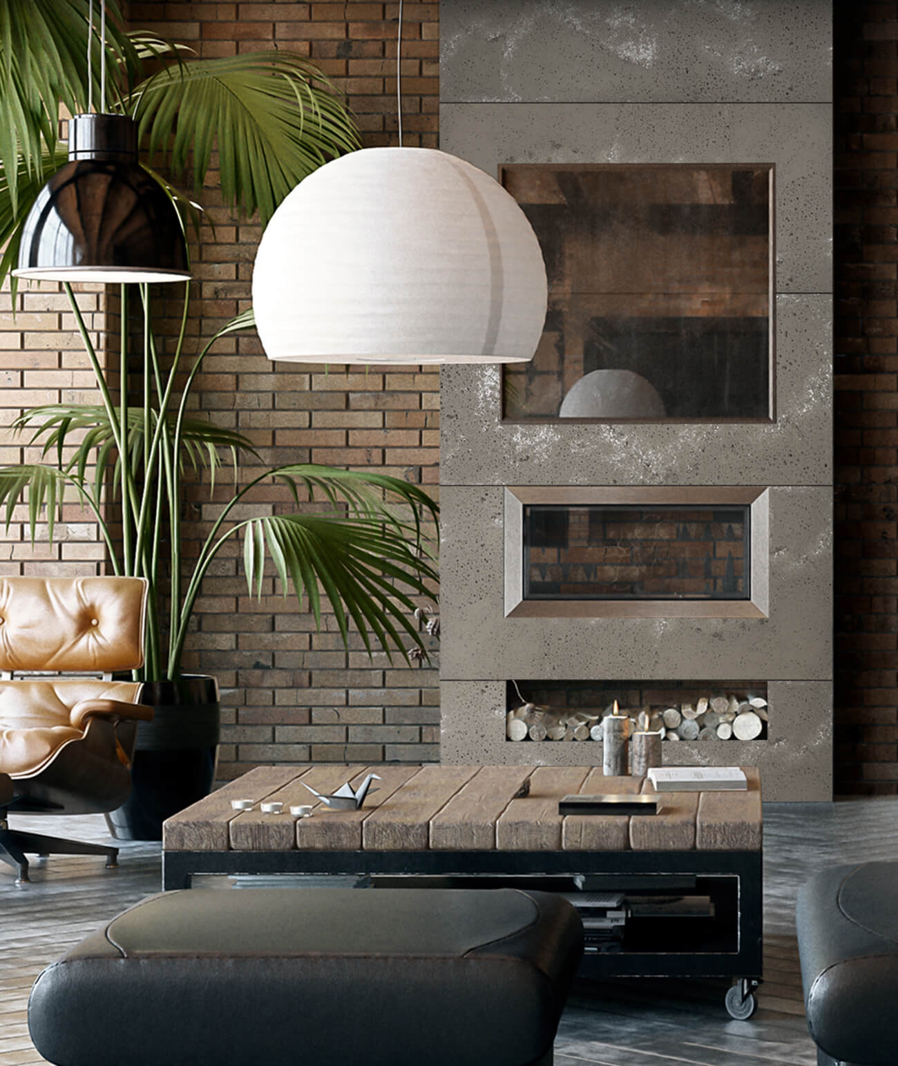 100x50 cm DS - (brązowy, srebrne kruszywo) - płyta beton architektoniczny ultralekka