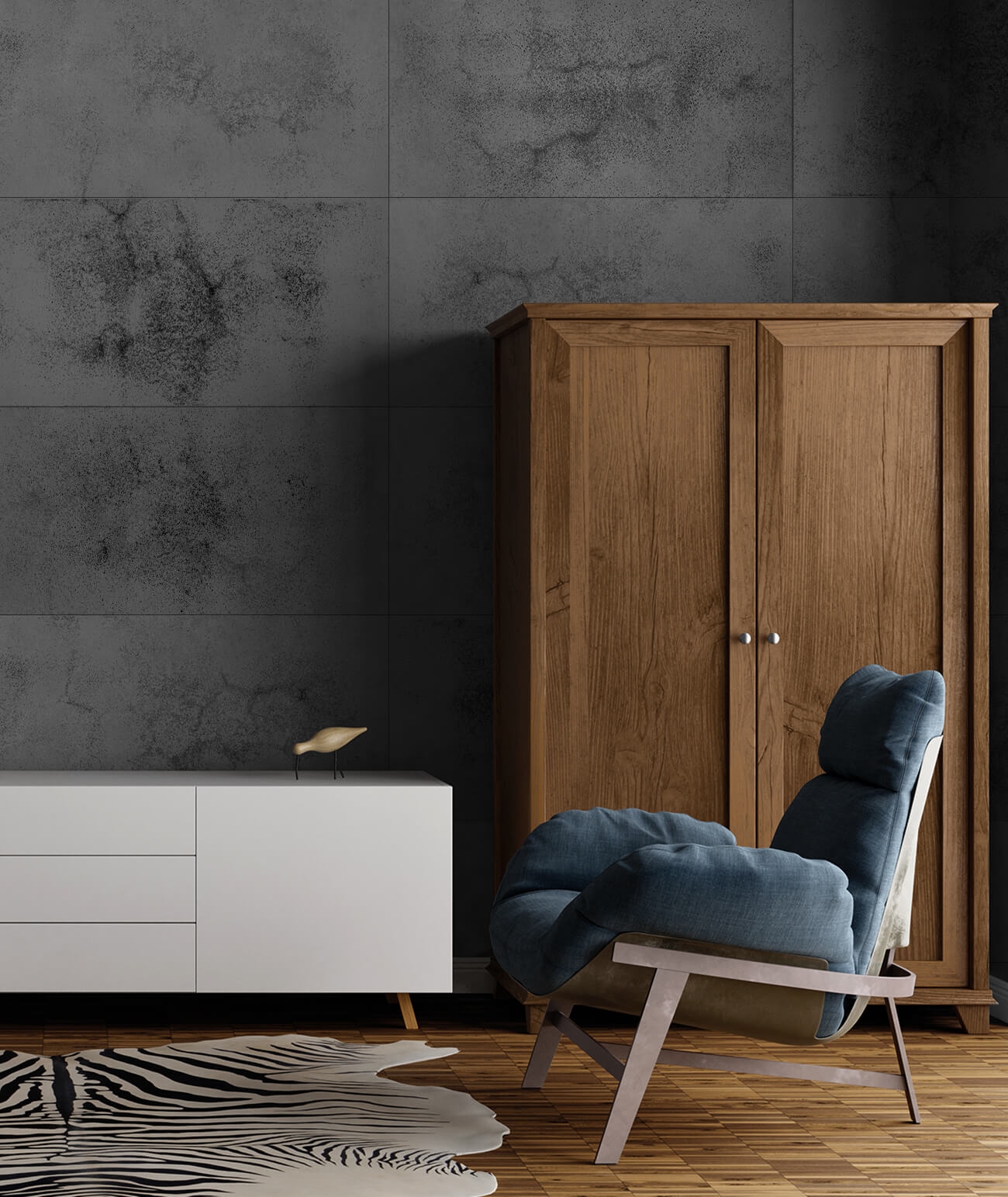 120x60 cm DS - (antracyt, czarne kruszywo) - płyta beton architektoniczny ultralekka