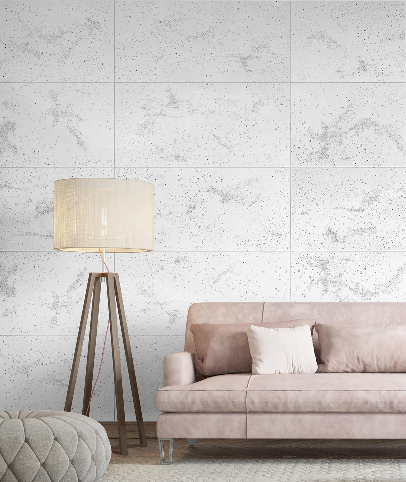 100x50 cm DS - (biały, srebrne kruszywo) - płyta beton architektoniczny ultralekka