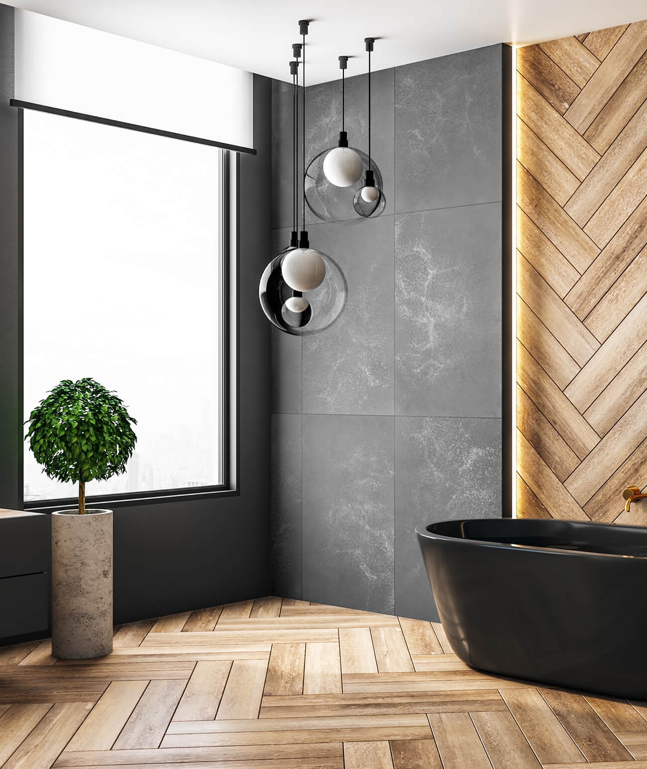 100x50 cm DS - (ciemny popiel, srebrne kruszywo) - płyta beton architektoniczny ultralekka