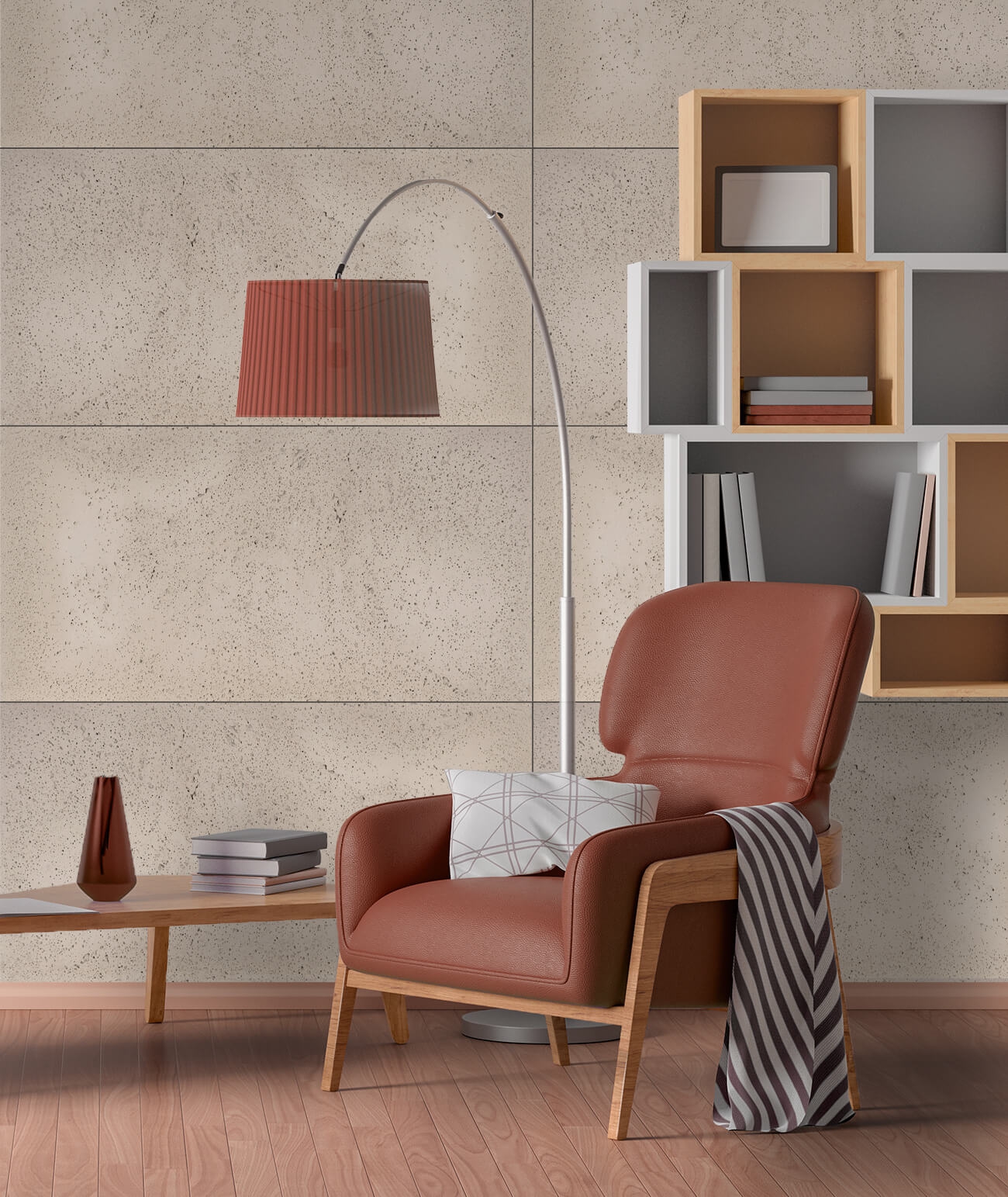 60x60 cm DS - (cappuccino) - płyta beton architektoniczny ultralekka