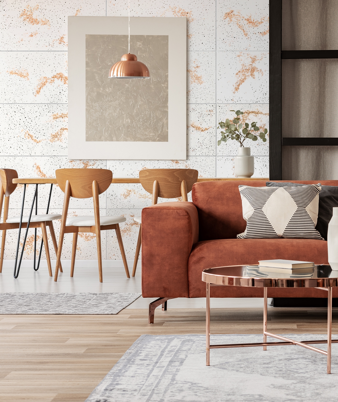 120x60 cm DS - (biały złote kruszywo) - płyta beton architektoniczny ultralekka