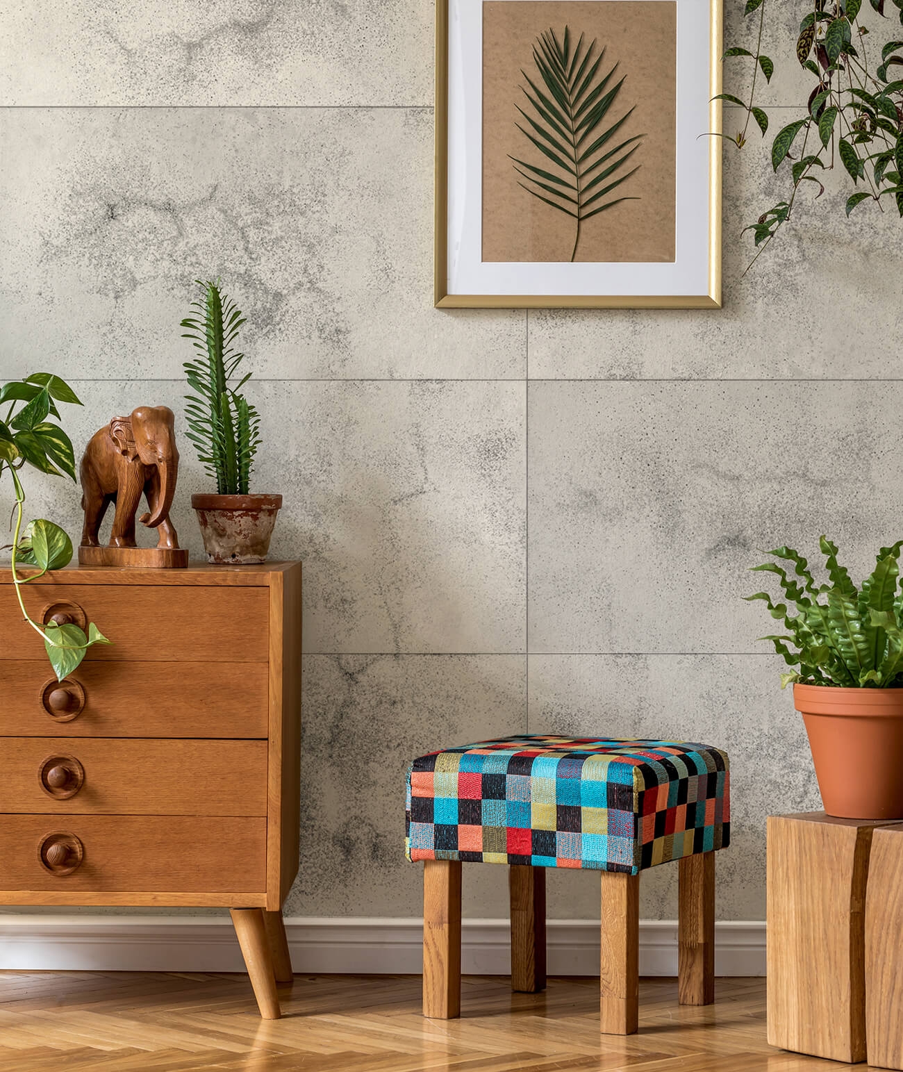 30x60 cm DS - (cappuccino, czarne kruszywo) - płyta beton architektoniczny ultralekka