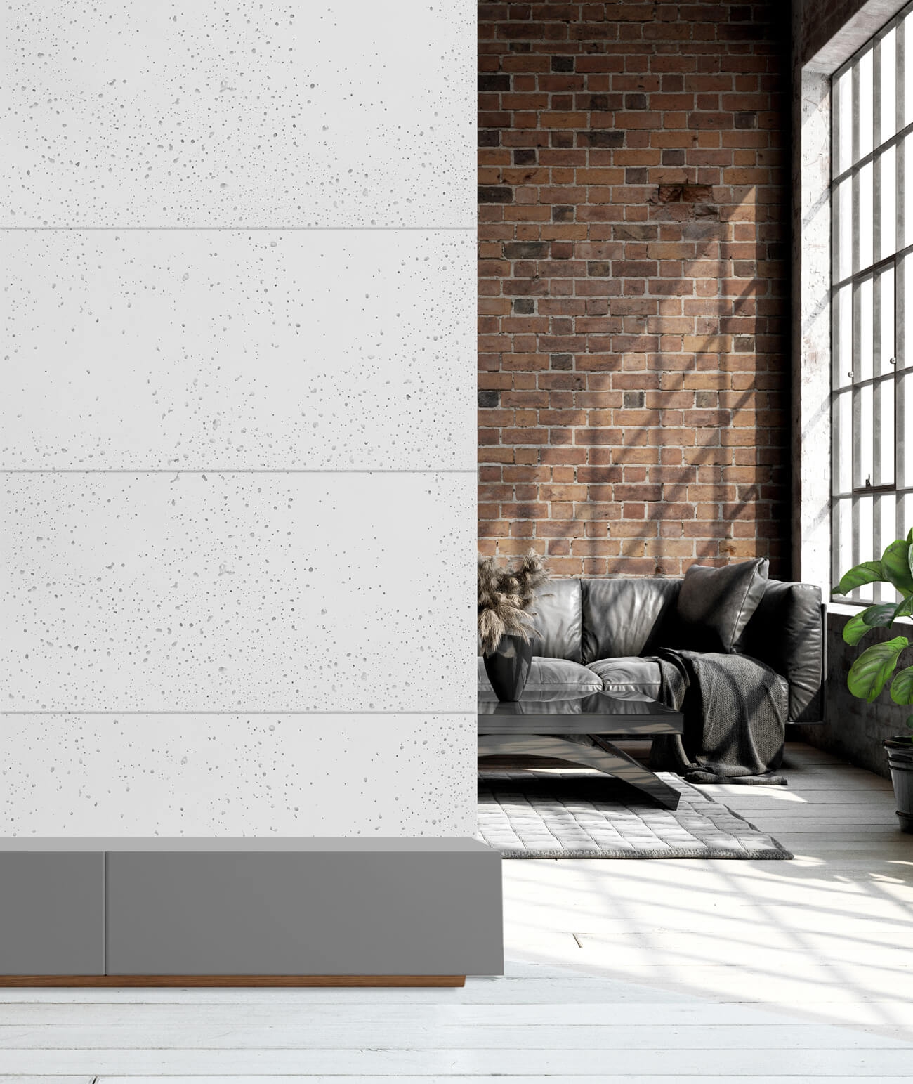 60x60 cm DS - (biały) - płyta beton architektoniczny