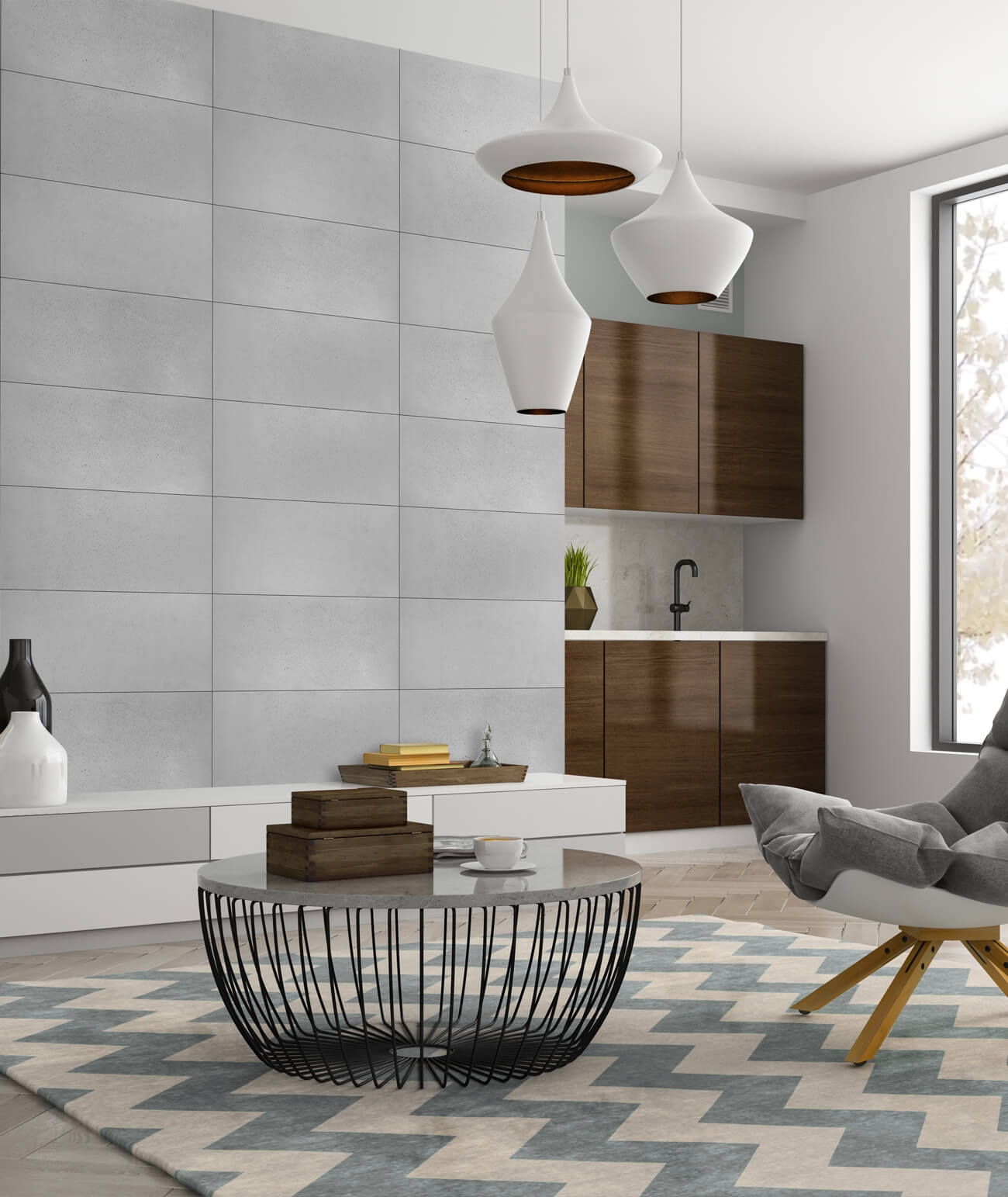 120x60 cm DS - (jasny popiel) - płyta beton architektoniczny