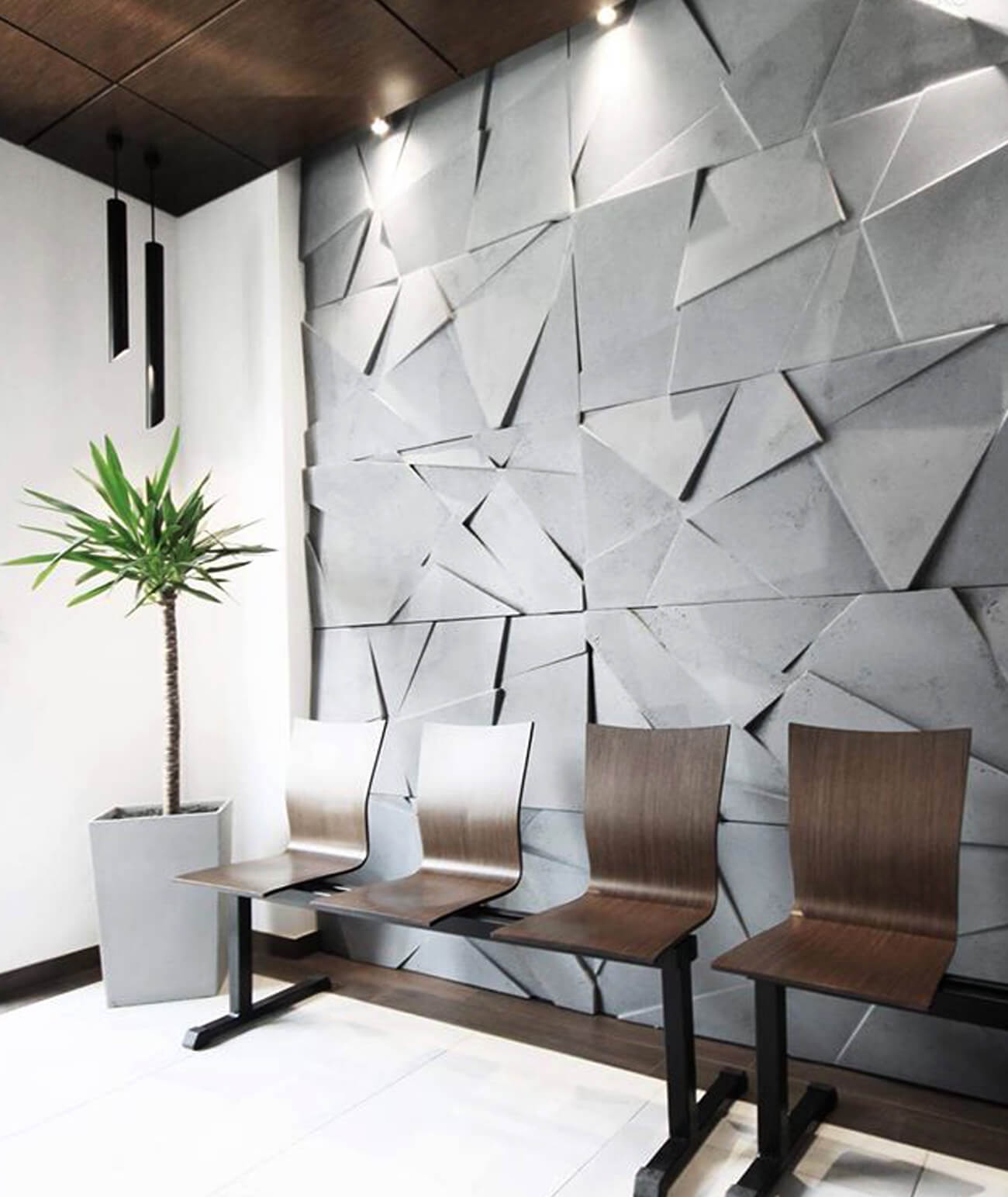 120x60 cm VT - PB05 (CL01 ceglasty) KRYSZTAŁ - panel dekor 3D beton architektoniczny LOSOWY