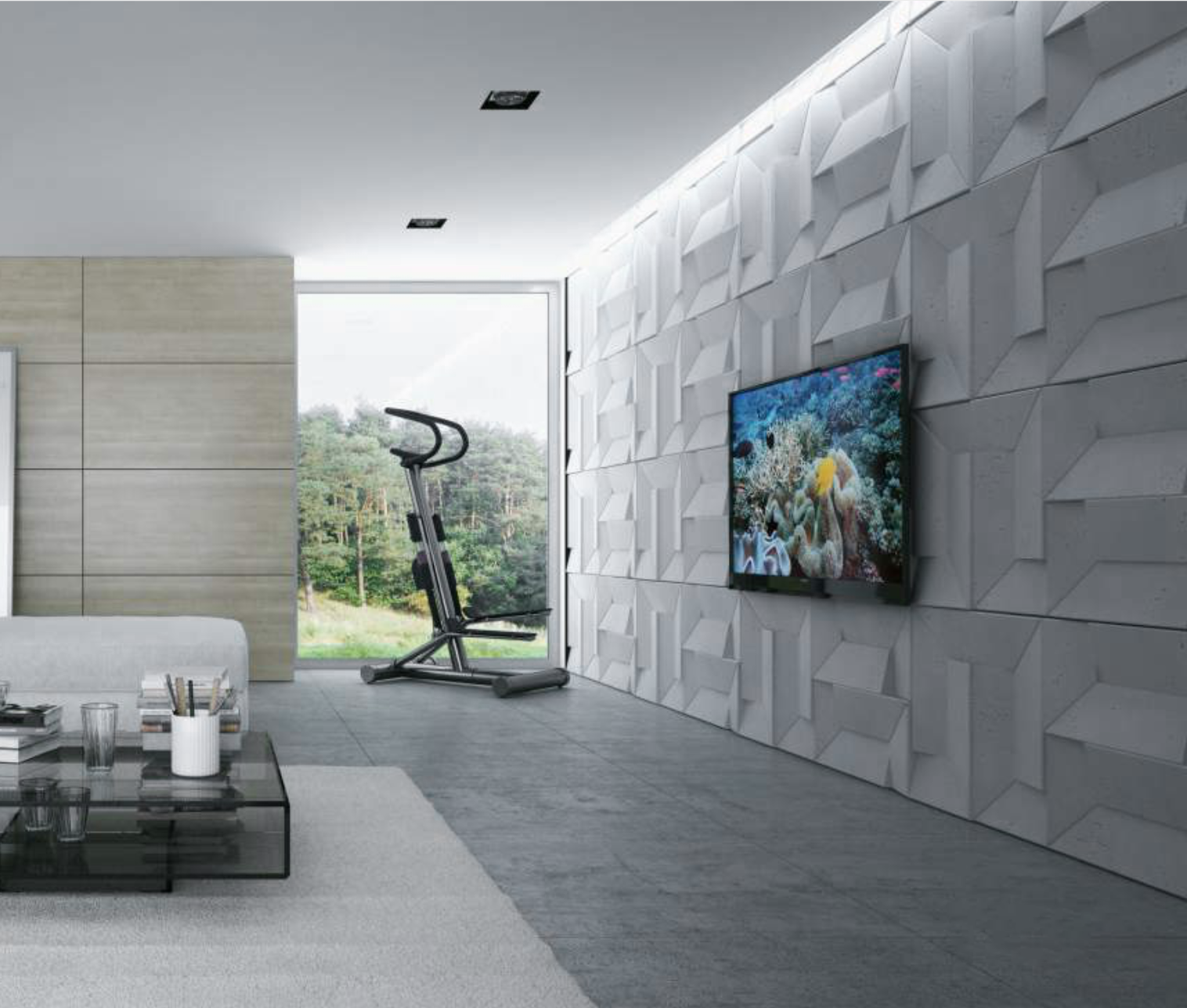 60x60 cm VT - PB26 (S96 ciemny szary) Ori - panel dekor 3D beton architektoniczny B