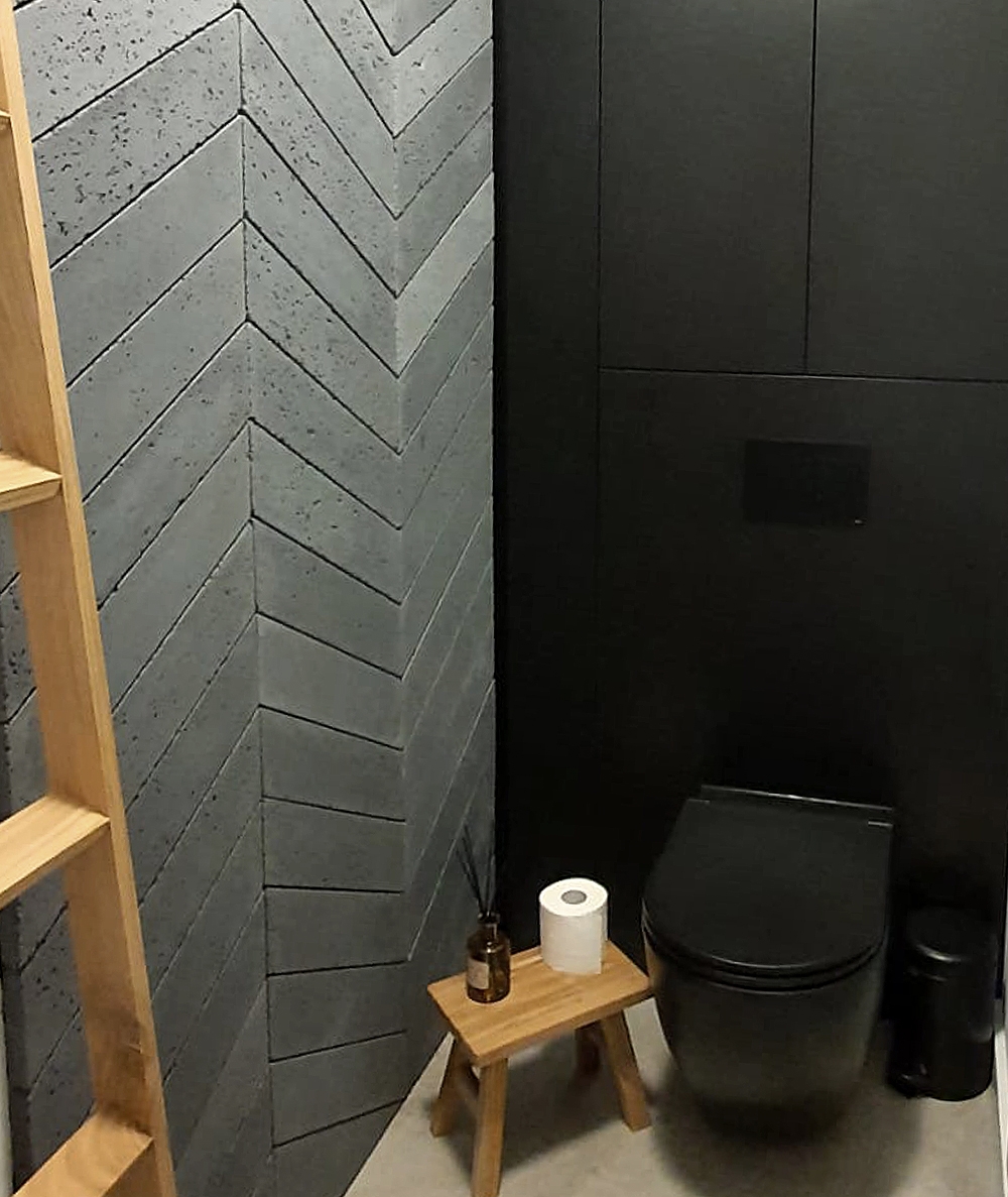 39,5x11,7 cm VT - PB35 (S96 ciemny szary) JODEŁKA - Panel dekor beton architektoniczny PRAWY