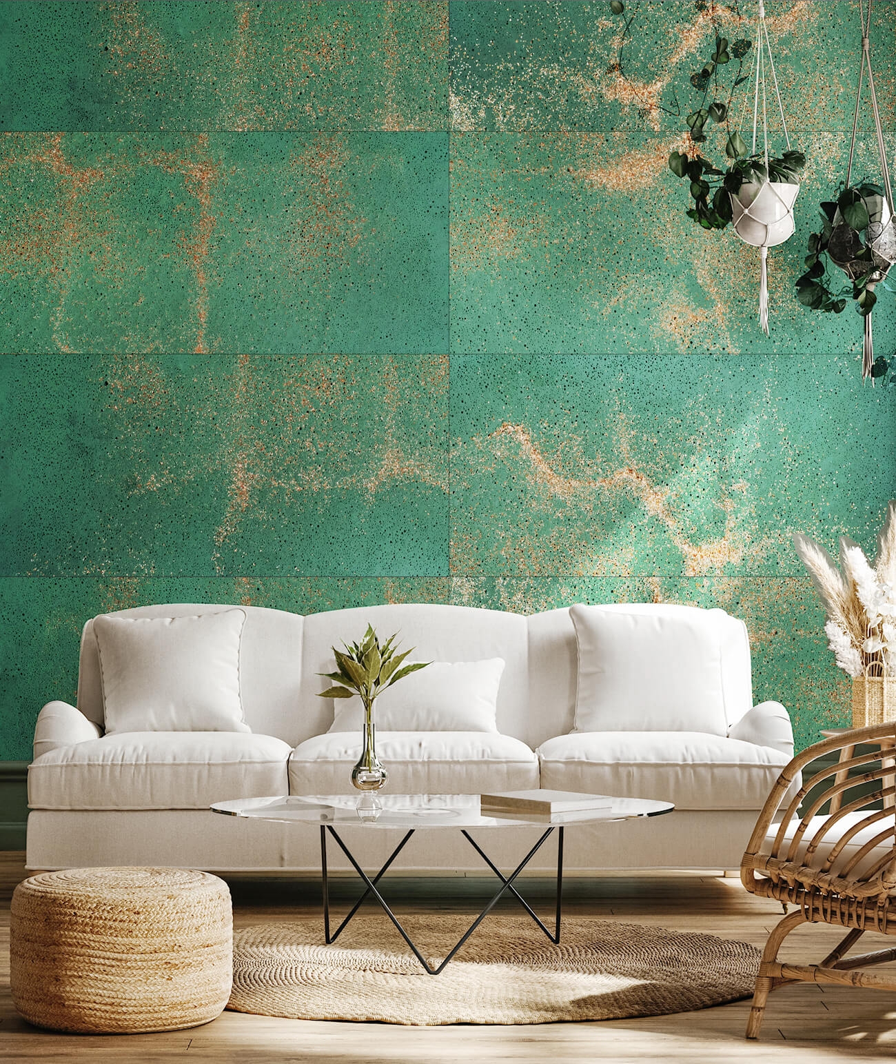 120x60 cm DS - (zielony złote kruszywo) - płyta beton architektoniczny ultralekka