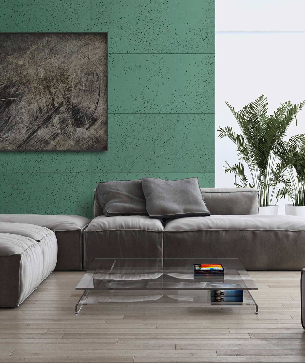 100x50 cm DS - (zielony) - płyta beton architektoniczny