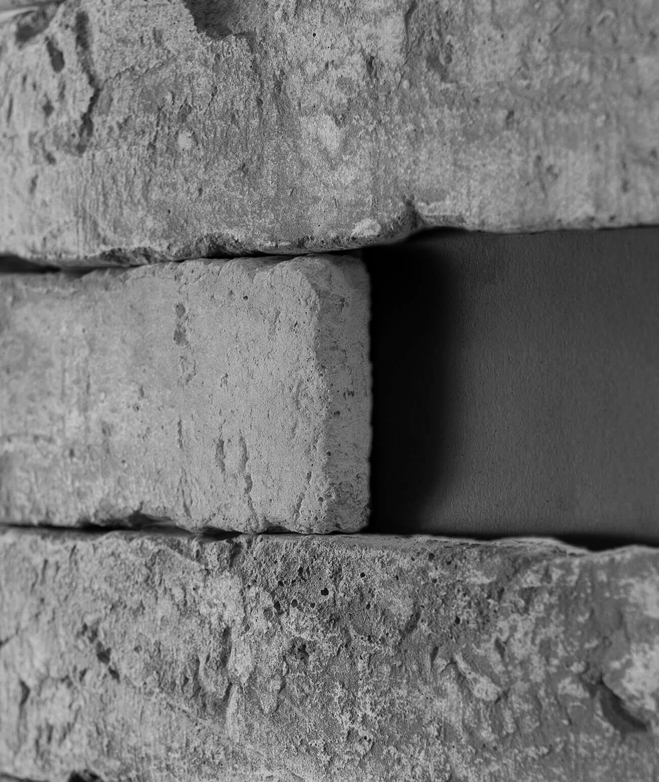 19x6,5x8,5 cm DS - (V1 szary narożnik) - cegła betonowa na ścianę