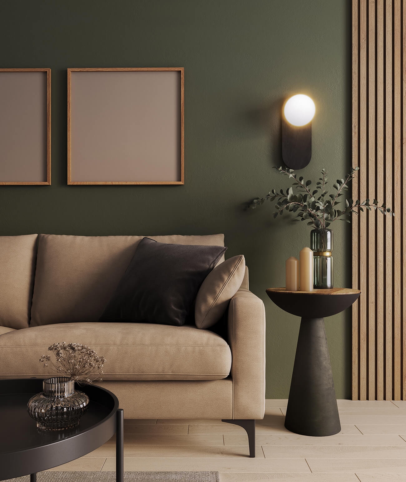 275x30x2,6 cm LD Panel akustyczny na grubym filcu (dąb natura) - lamele ścienne i sufitowe 3D