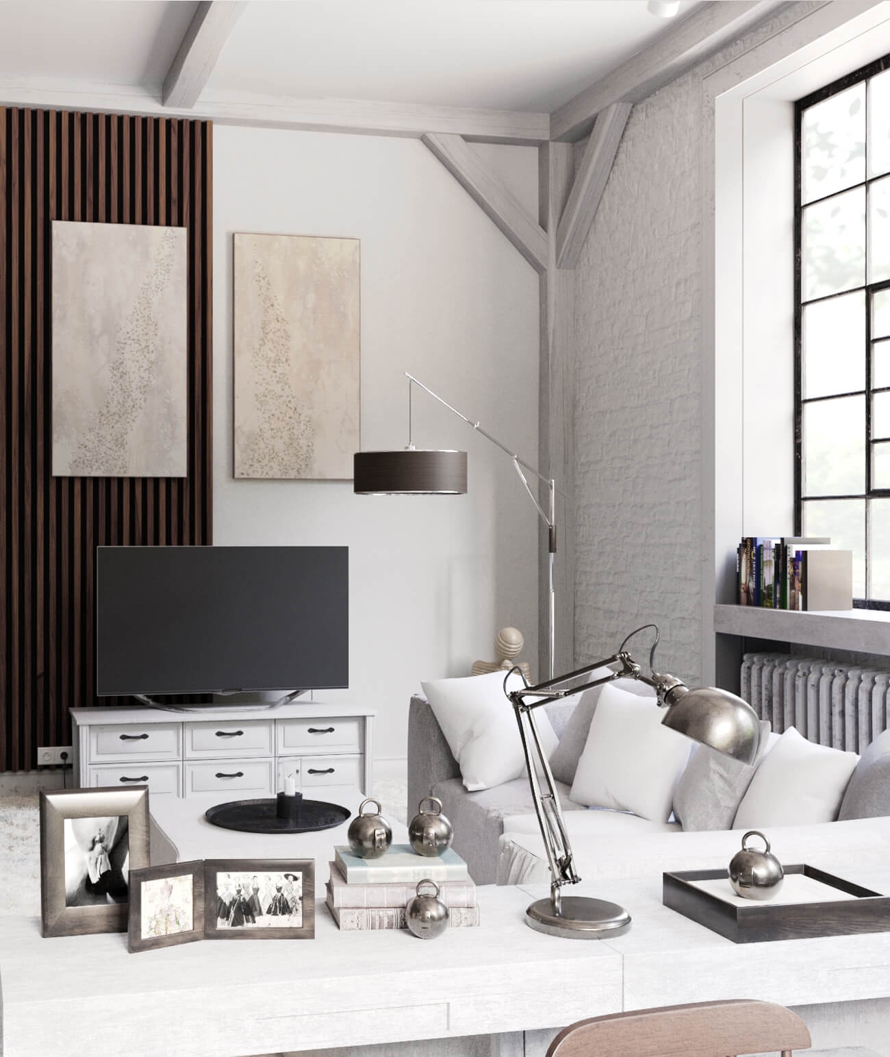 275x51x5,9 cm LD (9 lameli orzech klasyczny) panel akustyczny na płycie MDF - dekoracja ścienna 3D
