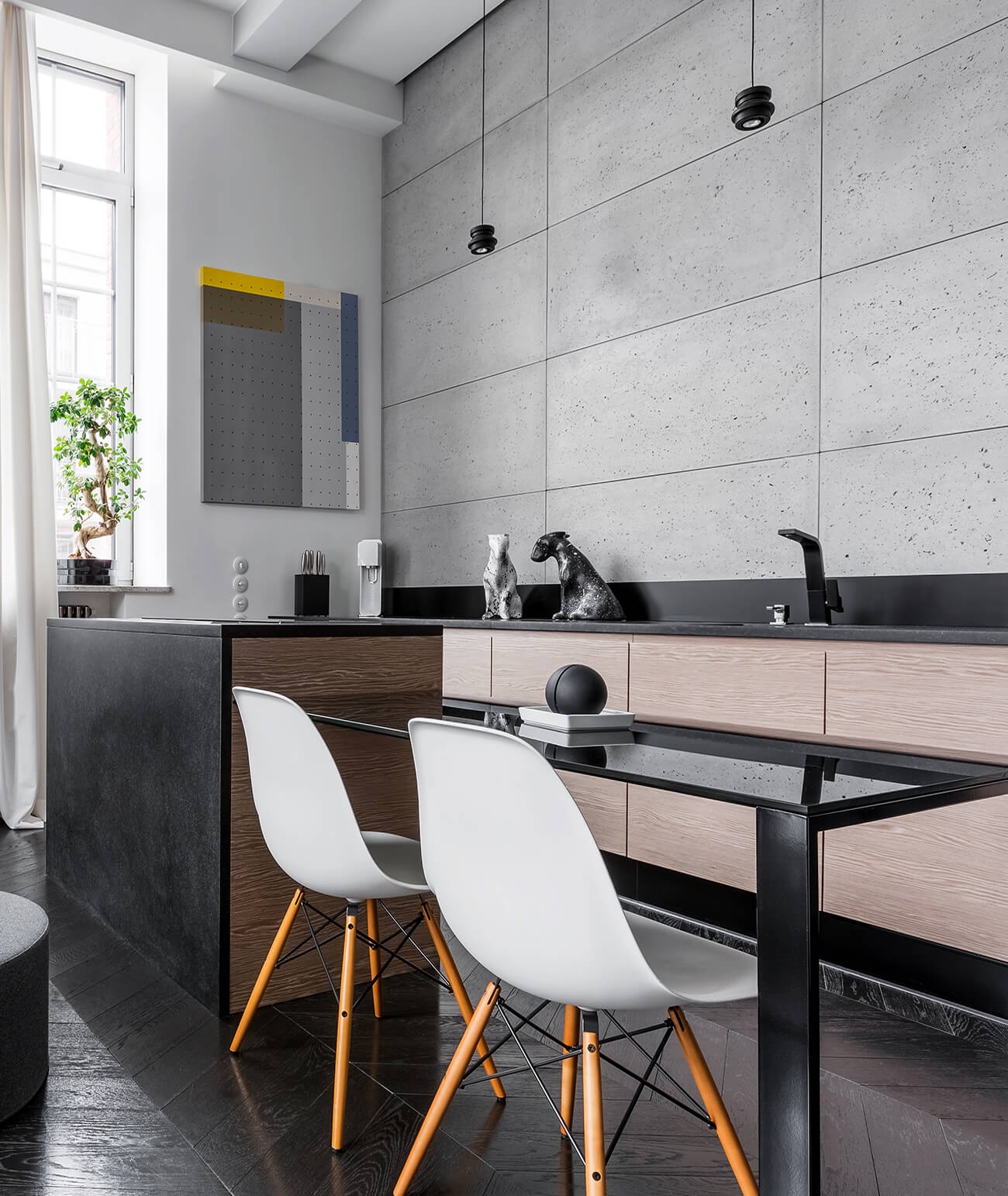 150x60 cm LS - (jasny popiel) - płyta z betonu architektonicznego GRC