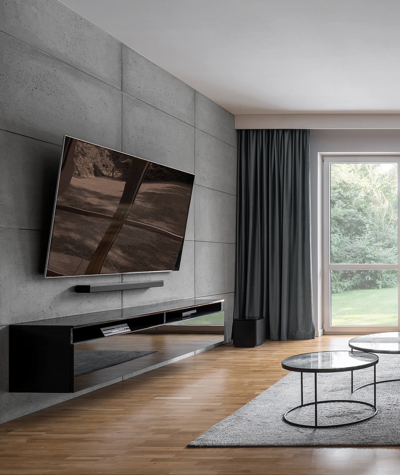 100x50 cm LS - (ciemny popiel) - płyta z betonu architektonicznego GRC