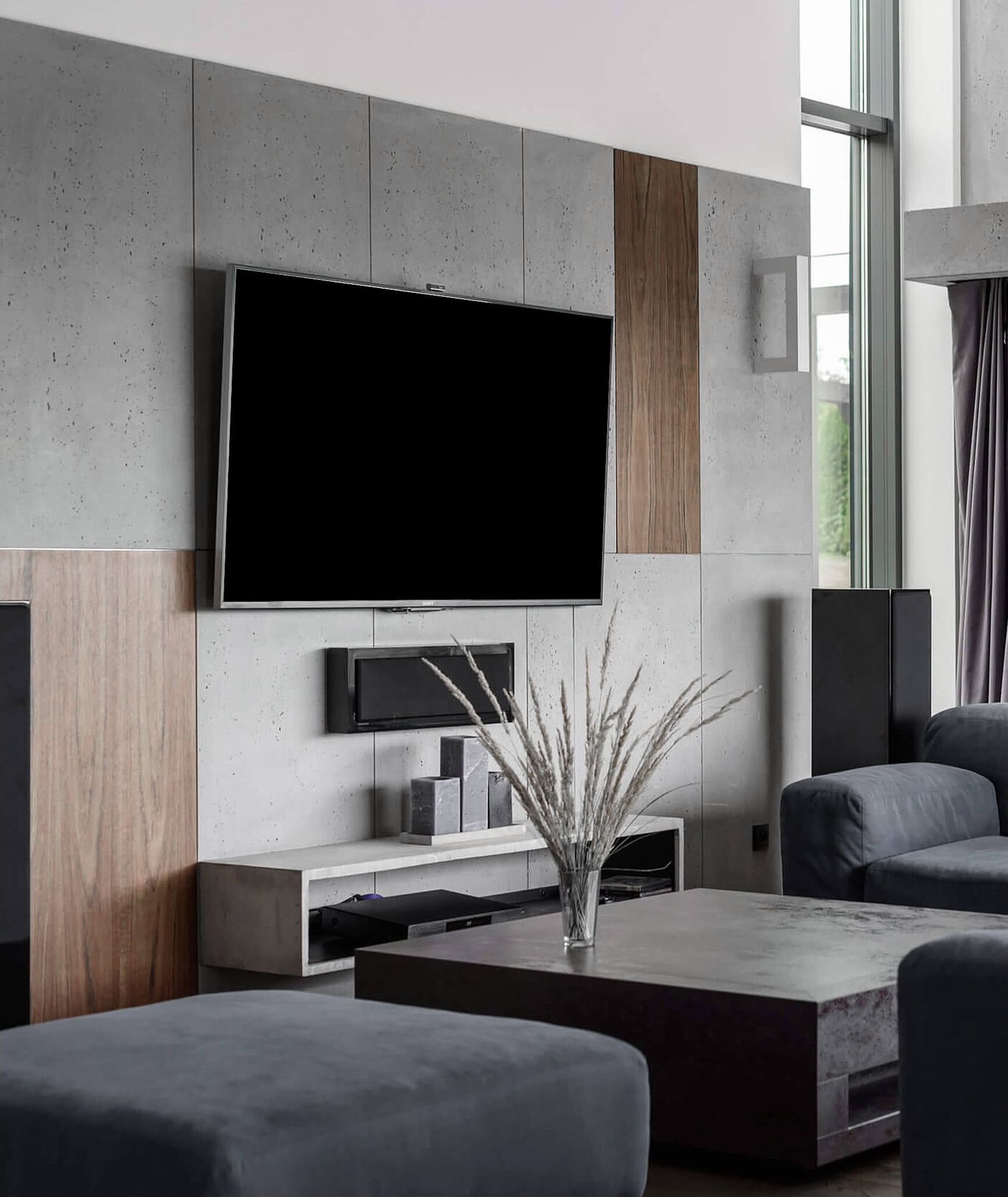 59.5x59.5 cm LS - (jasny popiel) - płyta z betonu architektonicznego PRC - 2 cm grubości