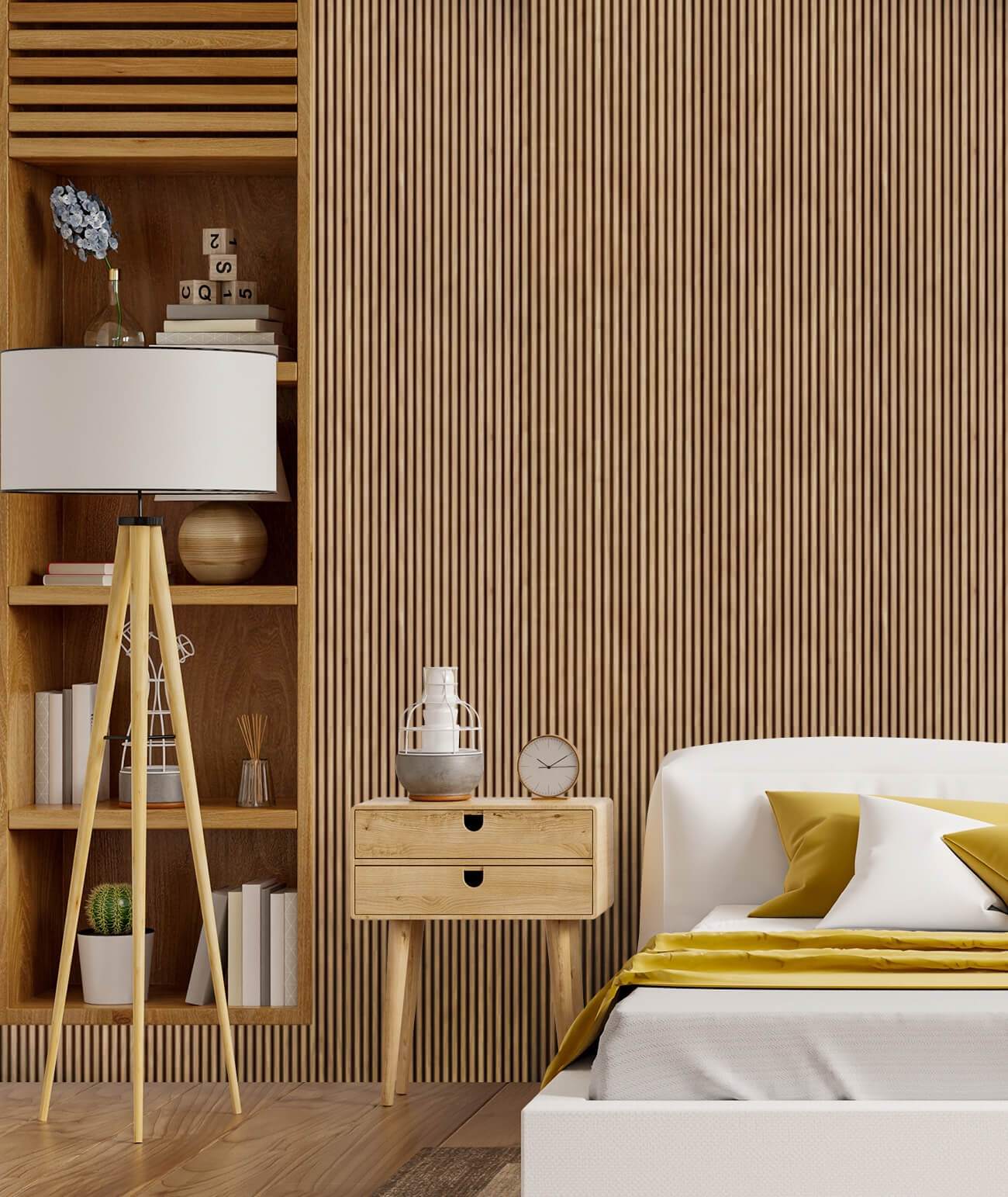 275x12x1,8 cm LD Minilamele (dąb natura) - Panel ścienny i sufitowy 3D