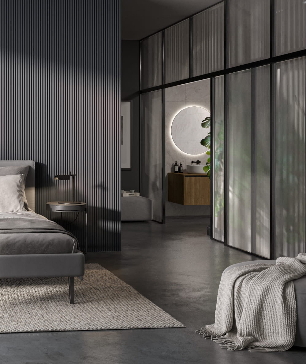 275x12x1,8 cm LD Minilamele (grafit) - Panel ścienny i sufitowy 3D