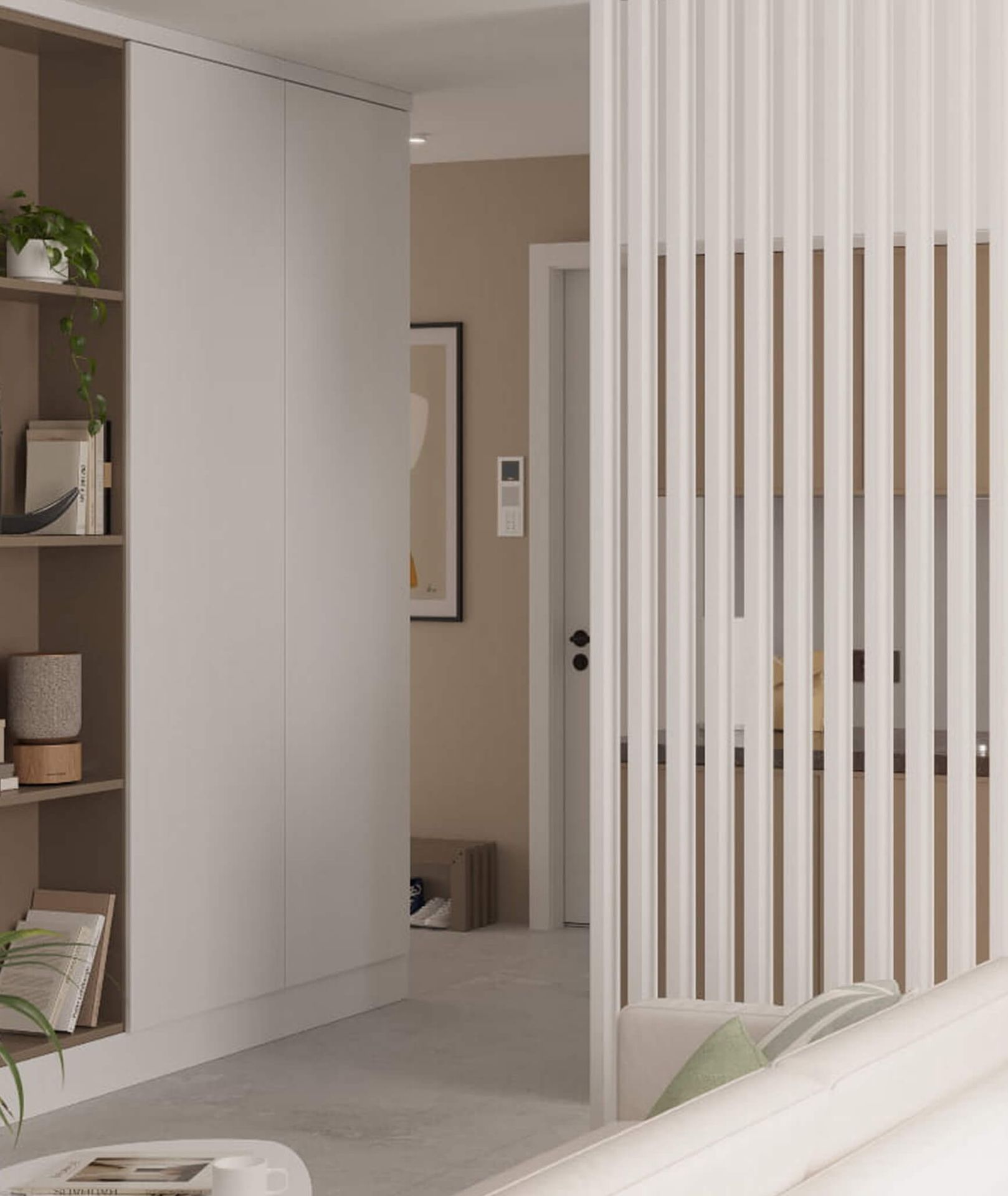 275x3x7 cm LD Lamele wolnostojące (biały) - Lamele działowe ażurowe