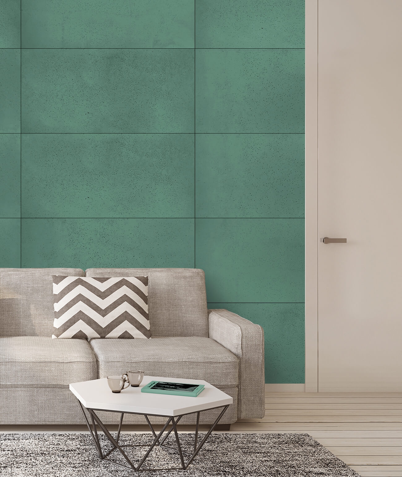 60x60 cm DS - (zielony) - płyta beton architektoniczny