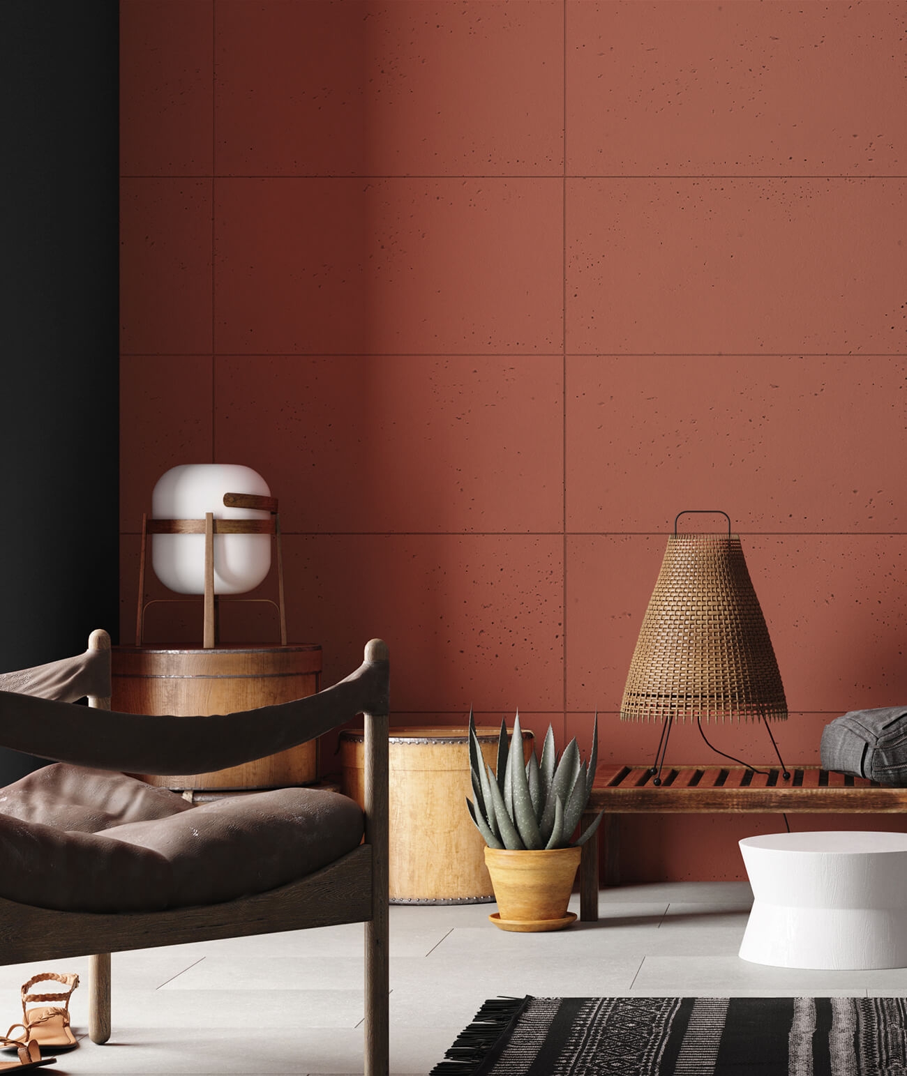 150x60 cm VT - (CL01 ceglasty) - płyta beton architektoniczny