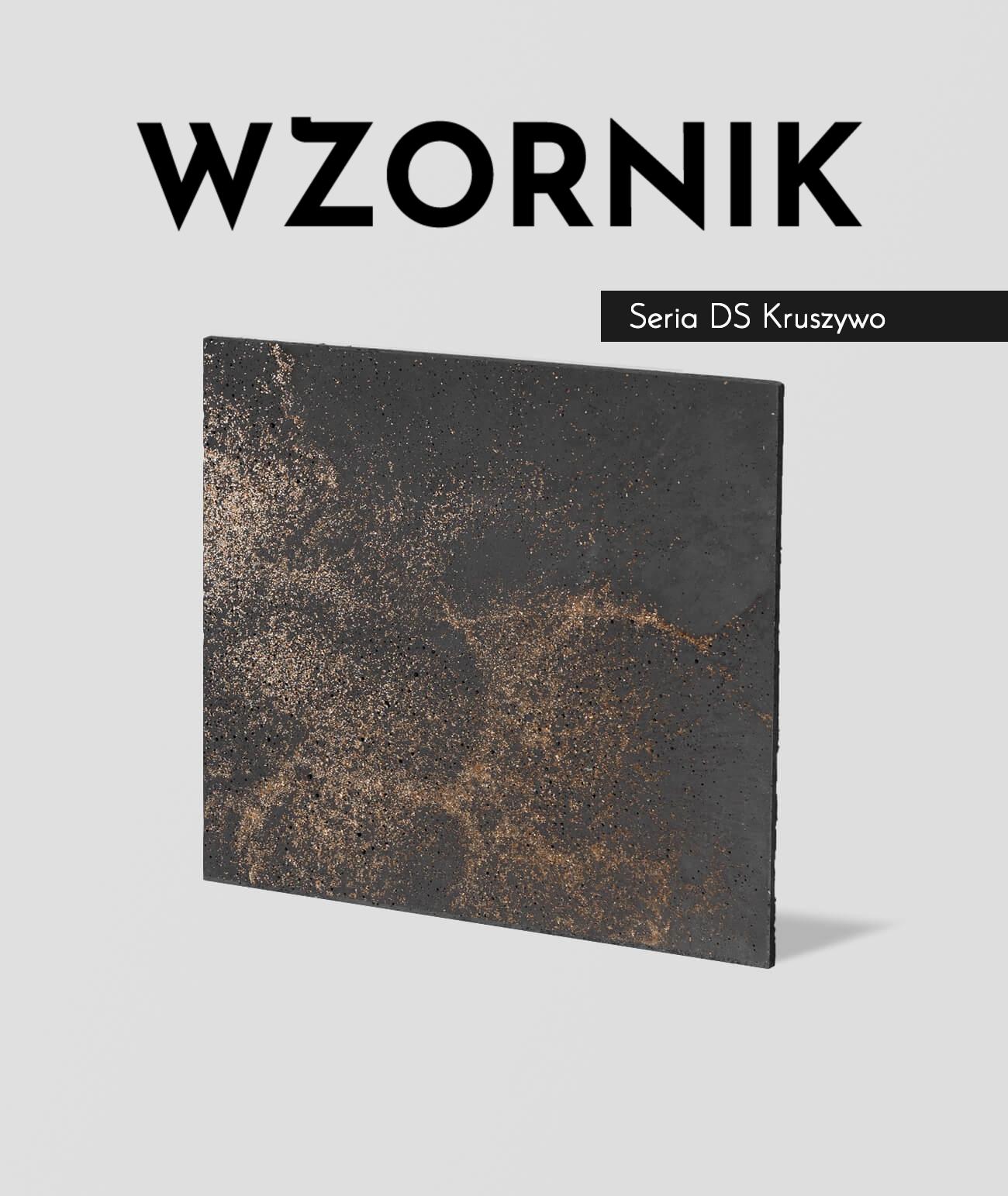 Wzornik DS - (grafitowy, złote kruszywo, średnia porowatość) - beton architektoniczny