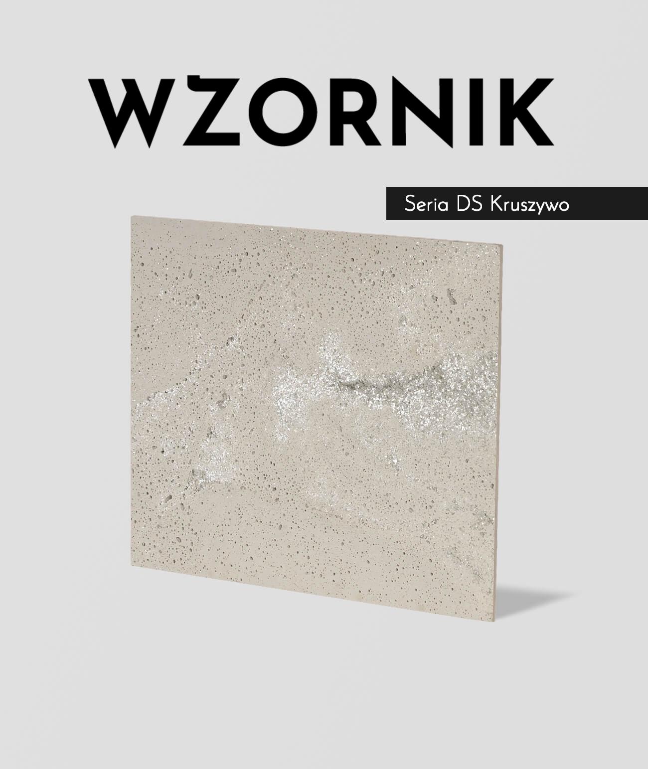 Wzornik DS - (cappuccino, srebrne kruszywo, duża porowatość) - beton architektoniczny
