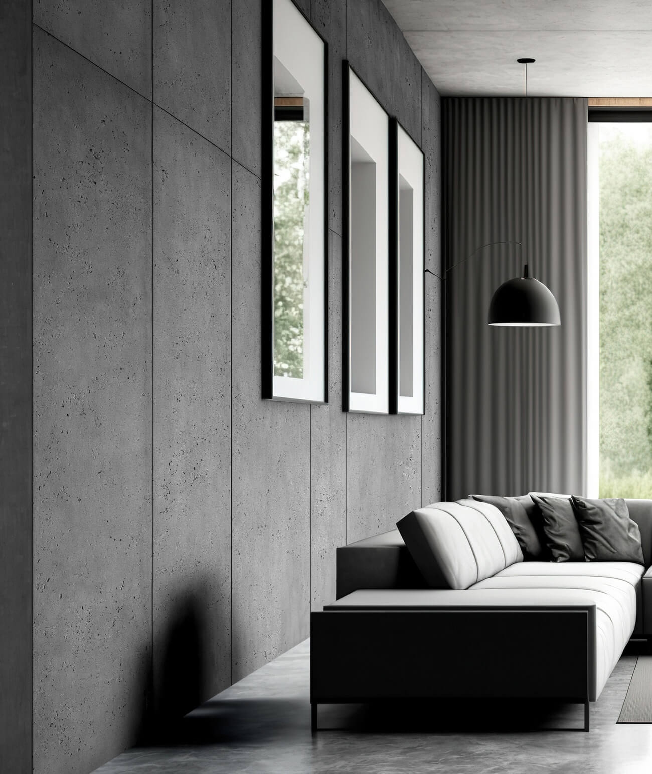 do 150x80 cm LS na wymiar - (antracyt) - płyta z betonu architektonicznego GRC/PRC - 0,1 m2