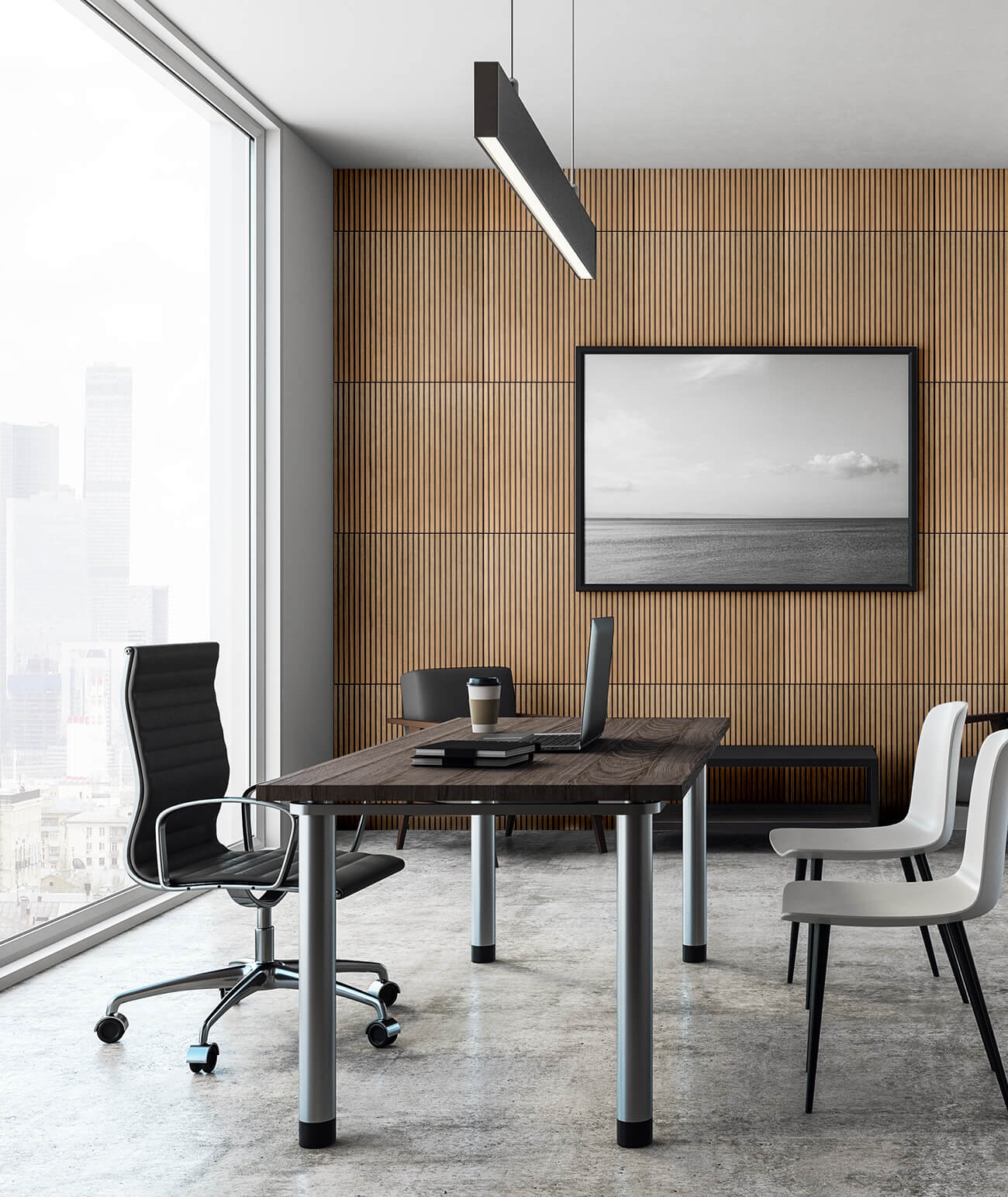 60x60x1,1 cm LD (Lamele) panel frezowany MDF fornir dębowy - ozdobna dekoracja ścienna 3D