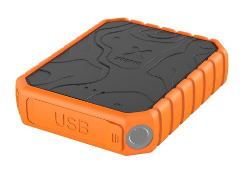 POWERBANK RUGGED 10.000 MAH (1X USB-C PD 20W, 2X USB QUICK CHARGE 3.0 18W), WODOODPORNY IP65, LATARKA LED, KABEL USB-C