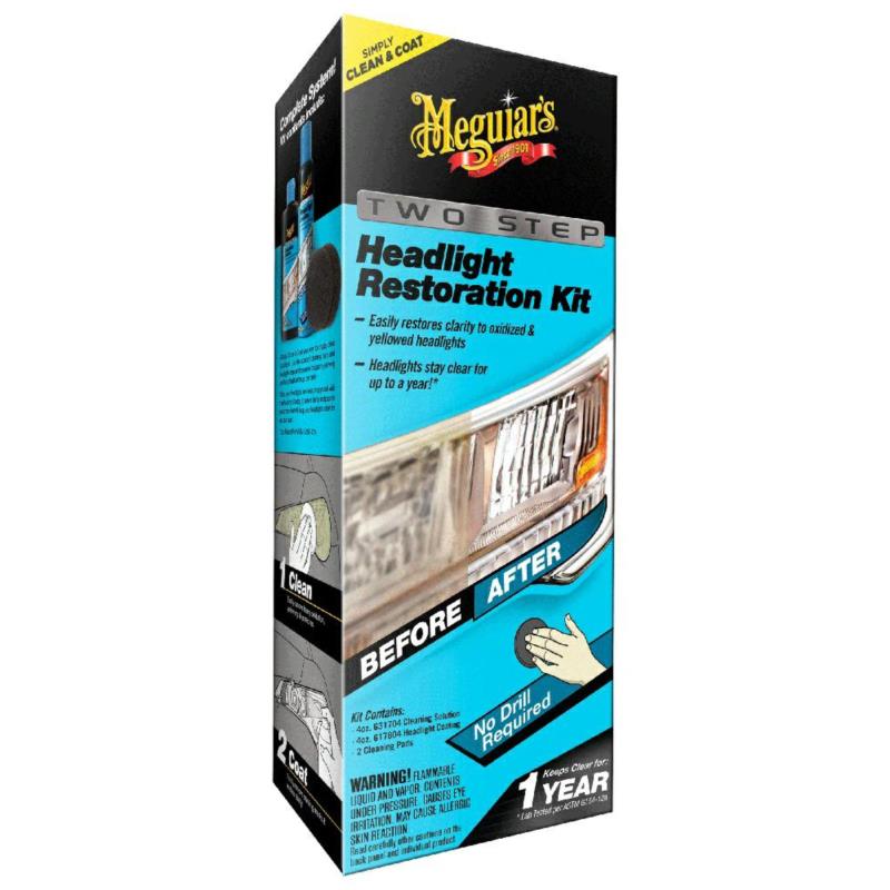 MEGUIARS Two-Step Headlight Restoration - zestaw do renowacji reflektorów