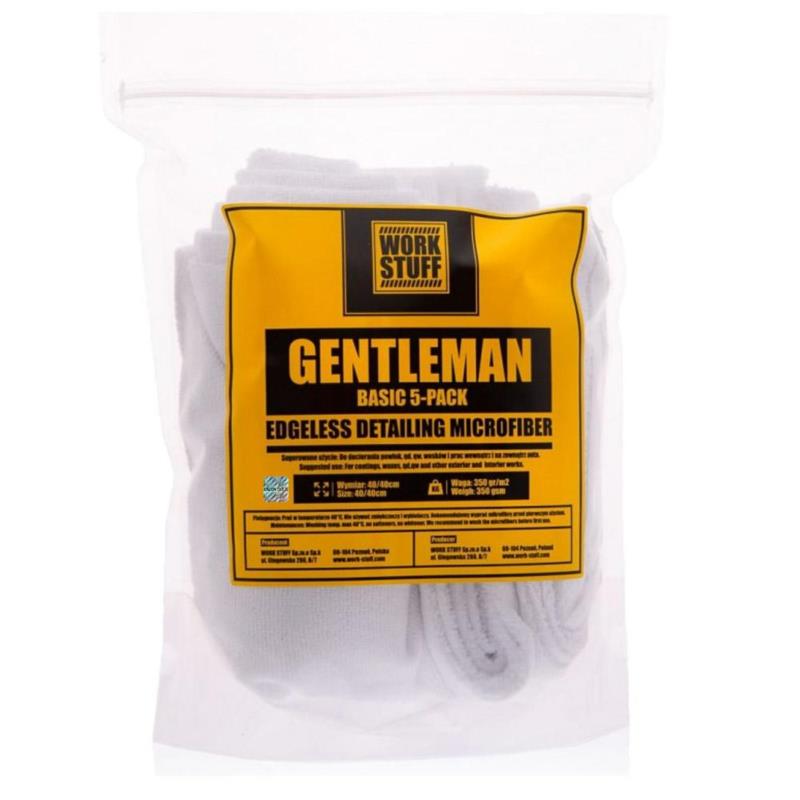 WORK STUFF Gentleman Basic 5 Pack - White - mikrofibra 40x40 350g